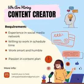 DIBUTUHKAN CONTENT CREATOR