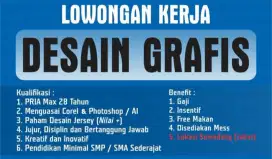 LOWONGAN KERJA DESAIN GRAFIS JERSEY