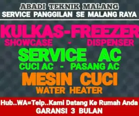 service kulkas ac (cuci 75 min 3) mesin cuci water heater panggilan