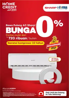 AC Sharp Bunga 0% Segampang itu