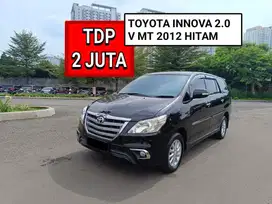 TOYOTA INNOVA 2.0 V MT 2012 HITAM PROMO MURAH DP MINIM 2 JUTA