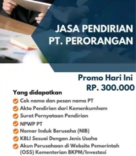 JASA PEMBUATAN PT PERORANGAN