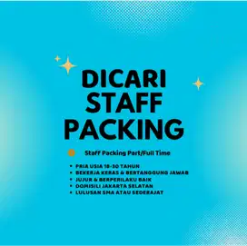 Dibutuhkan Karyawan Packing Online Shop