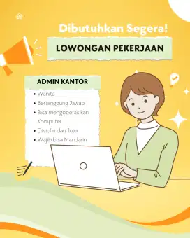 Dibutuhkan Admin Mandarin dan Sales