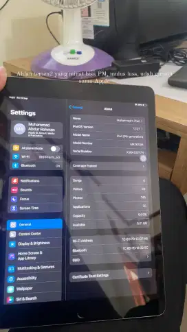 Ipad 9 wifi only, mulus lusss pemakaian normal