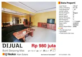 Turun Harga Rumah bukit Serpong mas daerah gading Serpong Tangsel