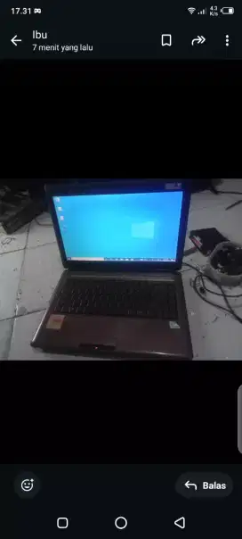 Laptop Zyrex kondisi minus