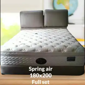 Kasur SET Spring Air 180 Lengkap Divan dan Sandaran