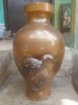 Guci Keramik Antik China Motif Burung Kiwi