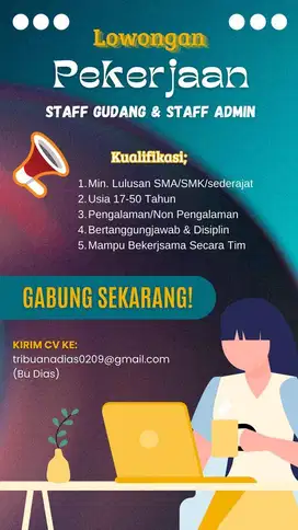 INFO LOKER TERBARU BANDUNG !!