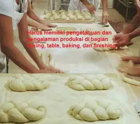 Dicari Baker Roti Berpengalaman Min 5 Tahun Produksi Bakery (Surabaya)