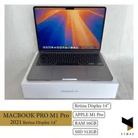 Macbook Pro M1 Pro 14 2021 16gb 512gb Ex Mulus Like New Lengkap