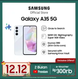 Samsung Galaxy A35 8/256 Bergaransi resmi