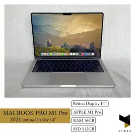 Macbook Pro M1 Pro 14 2021 16gb 512gb Mulus Apple Care+ ON