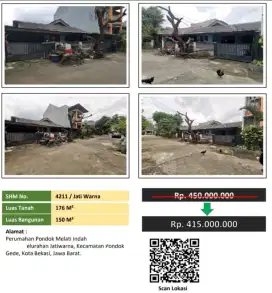 Dijual Rumah Pondok Melati Indah Pondok Gede Bekasi