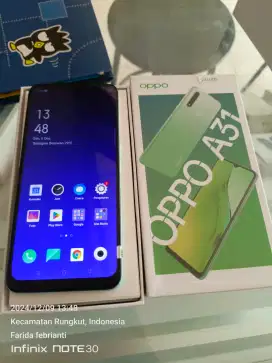 Oppo A31 6/128gb bekas fullset normal bisa TT