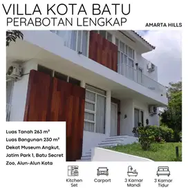 Villa Dijuaal Murah Kota Batu Full Furnish Area Hotel Amarta Hills