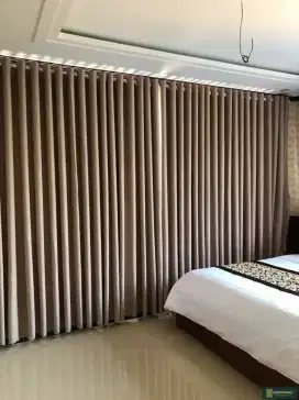 Custom interior wallpaper dinding 3d gorden horizontal gordyn tirai