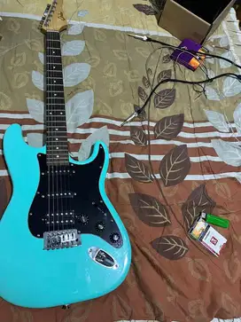 Gitar electric elektrik custom biru