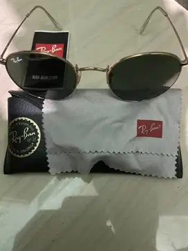 Kacamata Ray-Ban Sunglass Round Metal Gold