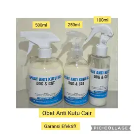 Obat Kutu Cair anjing dan kucing Spray Murah