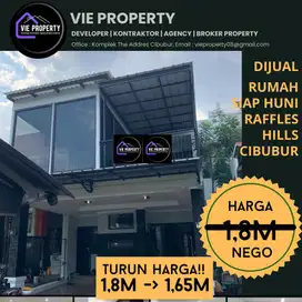 RAFFLES HILLS CIBUBUR dijual Rumah Rapi Siap Huni