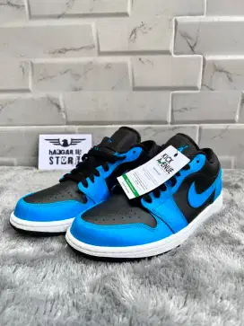 NIKE AIR JORDAN 1 LOW AUTHENTIC LOW LASER BLUE BLACK