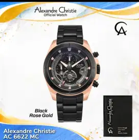 Jam tangan Pria Alexandre Christie original ac 6622 black ros