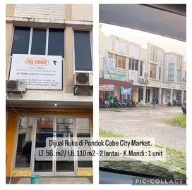 Dijual Ruko 2 Lantai di Pondok Cabe Market City