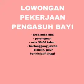 Lowongan Pengasuh Bayi