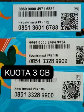 NOMOR CANTIK TELKOMSEL ByU TIDAK ADA MATINYA KUOTA 3 GB SEBULAN.