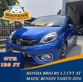 HONDA BRIO RS CVT 1.2 AT AUTOMATIC 1200 CC BENSIN TAHUN 2016