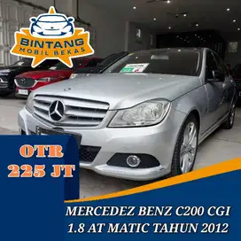 MERCEDES BENZ MERCY C200 CGI CKD 1.8 AT AUTOMATIC 1800 CC TAHUN 2012