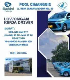 Lowongan Pengemudi Taksi Blue Bird