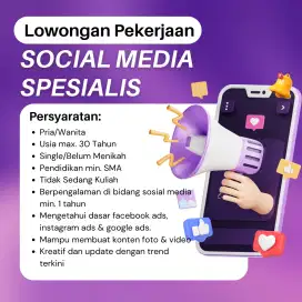 Lowongan Kerja Social Media Spesialis