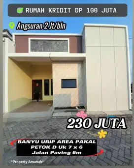 Rumah Banyu Urip Menganti Batas Surabaya Pakal Benowo bisa Kridit