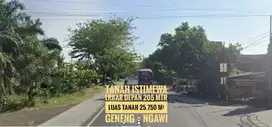 Tanah Pekarangan LD 205 mt, NGAWI Jln Raya Propinsi, Mantapp