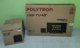 TV LED POLYTRON 43 INCH. Sinemax soundbar