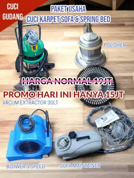 PAKET USAHA CUCI KARPET SOFA DAN SPRING BED HARGA CUCI GUDANG