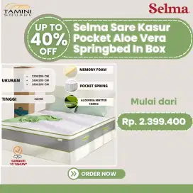 Selma Sare Aloe Vera Kasur Spring Pocket Roll packed