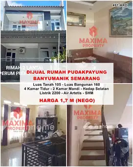 jual rumah 2 lantai di pudak payung