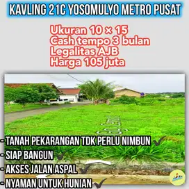 DI JUAL TANAH DI 21C YOSOMULYO HARGA 105 JUTA