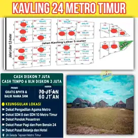 TANAH KAVLING DI 24 TEJOSARI METRO TIMUR HARGA 60 JUTA AN