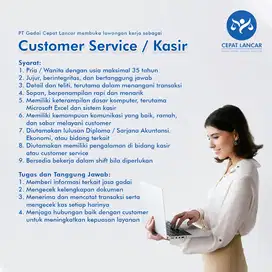 Dibutuhkan Customer Service dan Kasir