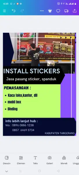 Jasa pemasangan sticker, spanduk banner