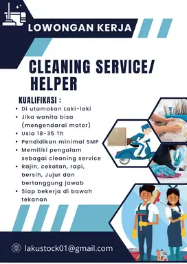 Lowongan Pekerjaan OB / Cleaning service / Helper