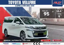 TOYOTA VELLFIRE G 2019 / 2018 ATPM SUNROOF & PILOT SEAT KM.71RB #F6ST