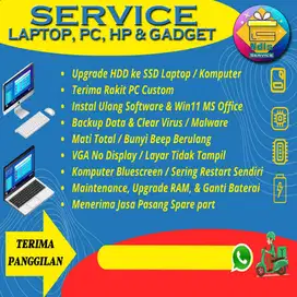 Service Laptop PC Panggilan Tangerang - Install Ulang - Recovery Data