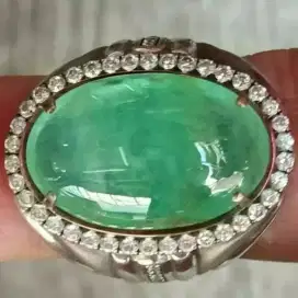 Cincin perak Zamrud keren   Bos