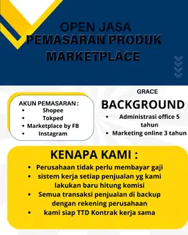 KAMI OPEN JASA PEMASARAN PRODUK MARKETPLACE